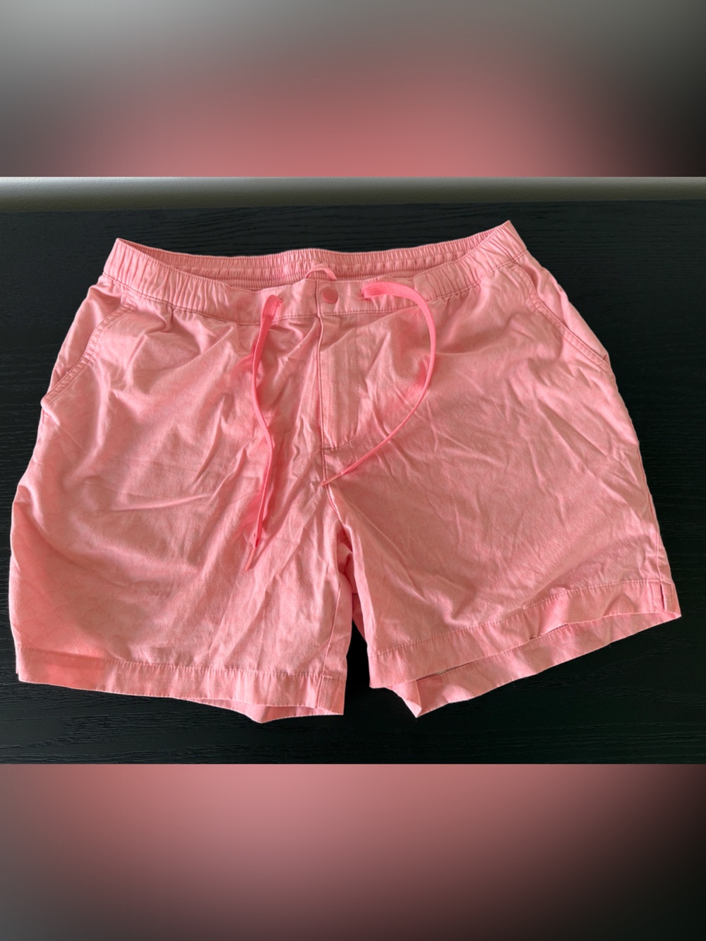 chubbies Coral Pink Drawstring Swim Shorts